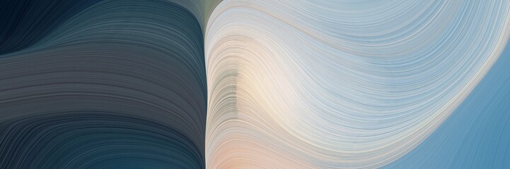 Aufkleber - dynamic designed horizontal header with silver, dark slate gray and cadet blue colors. dynamic curved lines with fluid flowing waves and curves