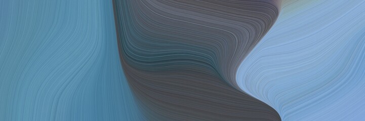 Poster - decorative header with cadet blue, dark slate gray and sky blue colors. dynamic curved lines with fluid flowing waves and curves