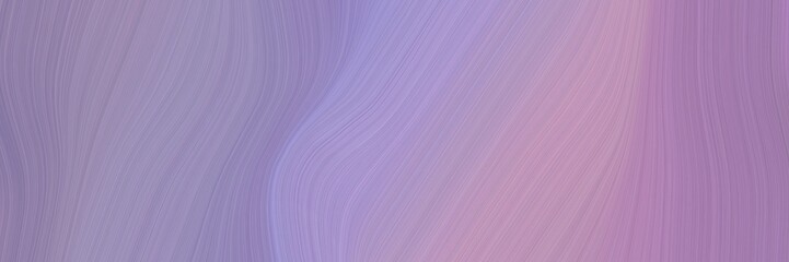 Poster - artistic designed horizontal header with pastel purple, pastel violet and light pastel purple colors. dynamic curved lines with fluid flowing waves and curves