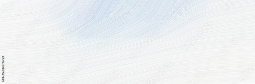 flowing designed horizontal banner with white smoke, lavender and light gray colors. dynamic curved lines with fluid flowing waves and curves - obrazy, fototapety, plakaty 