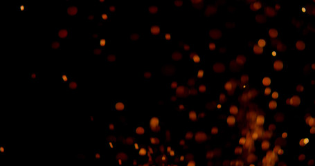 fire embers with black background