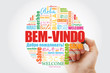 © dizain - Bem-Vindo (Welcome in Portuguese) word cloud with marker in different languages, conceptual background
