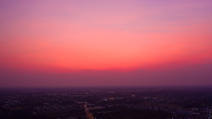 Wall Mural - beautiful sky  Bright vibrant Purple colors real romantic sunset sky ,nature beauty color background Sunset sky magenta orange gradient mesh Impressive saturated colors.