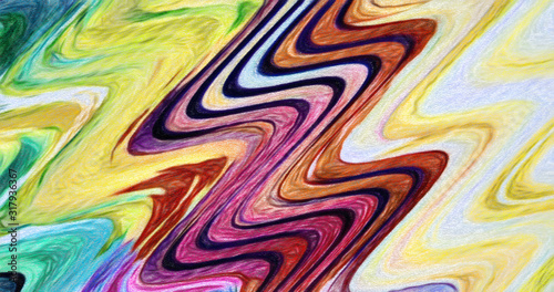 Trendy texture background with colorful paper stripes can use like modern des...