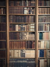 Full Frame Shot Of Old Books In Library