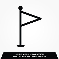 Poster - flag line icon Simple modern design vector illustration.