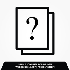 Poster - help exclamation line icon vector illustration
