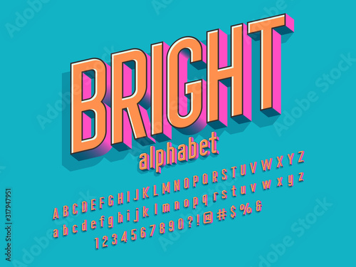 Vector of stylized modern alphabet design
