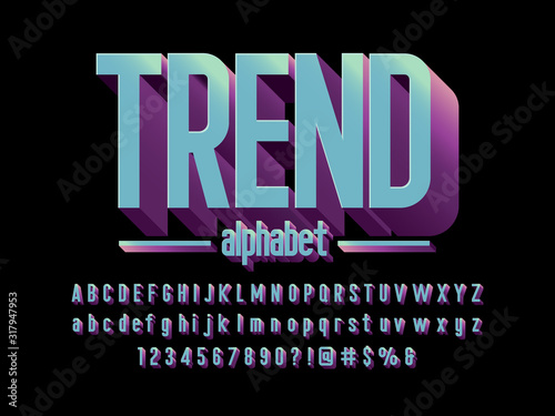 Vector of stylized modern alphabet design