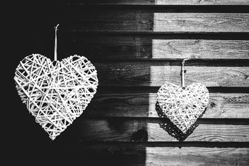 black and white heart