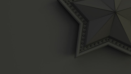 Poster - 3D rendering of a star isolated on a Black background.