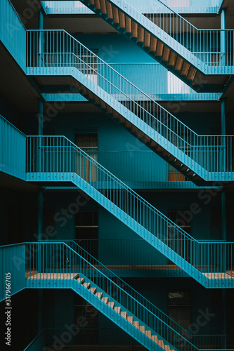 Obrazy schody  niebieskie-schody