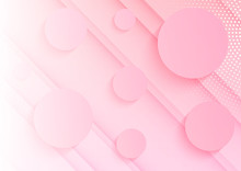 Pink Circles Abstract Background