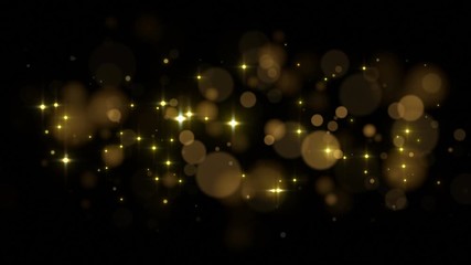 Wall Mural - golden sparkles light stars background abstract
