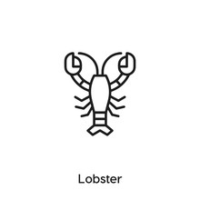 Lobster Icon Vector . Lobster Symbol Sign