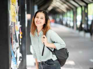 Poster - Happy young Asian University student.