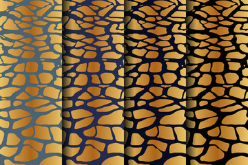 Poster - gradient gold for stone pattern with dark background. modern abstract pattern with one perspective. Template for textile, apparel, card, invitation, wedding. vector illustration with high resolution