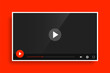 © starlineart - modern red video media player template design