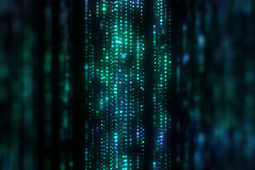 Fototapete - Flow of digital information. Global connection concept. Technology futuristic background. Big data visualization.