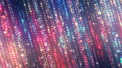 Fototapete - Flow of digital information. Global connection concept. Technology futuristic background. Big data visualization.
