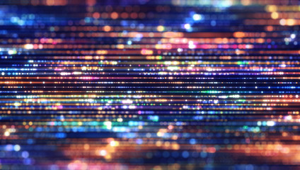 Fototapete - Flow of digital information. Global connection concept. Technology futuristic background. Big data visualization.