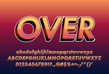 Poster - 3d bold modern vibrant gradient color font effect for logo, heading, advertising