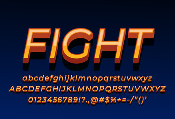 Poster - 3d bold modern color font effect for game logo, heading, advertising