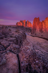 Canvas Print - Warm Light at Smith Rock - Oregon