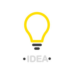 Wall Mural - The light bulb is full of ideas And creative thinking. Light bulb icon.