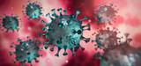 Fototapeta  - Corona Virus im Inneren des Körpers - Wuhan Virus