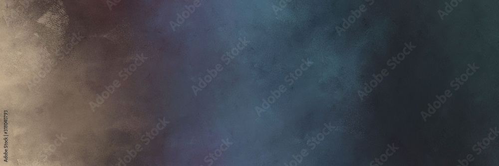 horizontal vintage abstract painted background with dark slate gray, rosy brown and pastel brown colors and space for text or image. can be used as header or banner - obrazy, fototapety, plakaty 