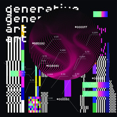 Aufkleber - Abstract Visualization of data and information in graph form. Conceptual 3D illustration of futuristic technology, complex systems and calculations.