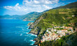 view of the town in cinque terre