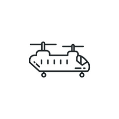 Leinwandbilder - Helicopter icon template color editable. Helicopter symbol vector sign isolated on white background illustration for graphic and web design.