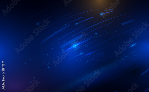 Abstract geometric perspective technology futuristic digital innovation backg...