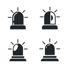 Poster - siren icon template color editable. siren Police symbol vector sign isolated on white background illustration for graphic and web design.
