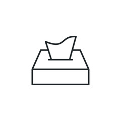 Fototapete - Tissue box icon template color editable. Tissue box symbol vector sign isolated on white background illustration for graphic and web design.