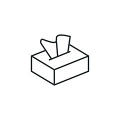 Leinwandbilder - Tissue box icon template color editable. Tissue box symbol vector sign isolated on white background illustration for graphic and web design.