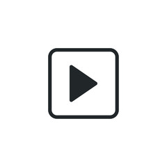 Aufkleber - play buttons icon template color editable. play buttons symbol vector sign isolated on white background illustration for graphic and web design.