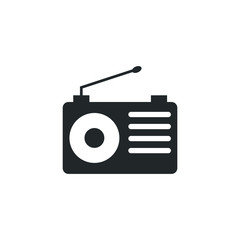 Aufkleber - radio icon template color editable. radio symbol vector sign isolated on white background illustration for graphic and web design.