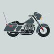 harley davidson motorcycle EVO engine.vector.illustration.