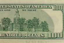Macro Shot Of One Hundred Dollars Bill