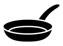 Frying Pan Skillet Or Frypan Flat Vector Icon For Cooking Apps And Websites