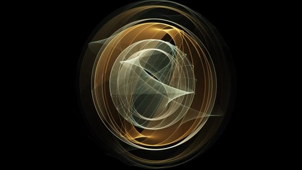 Wall Mural - abstract spherical shapes appear and evolve then fade to black
