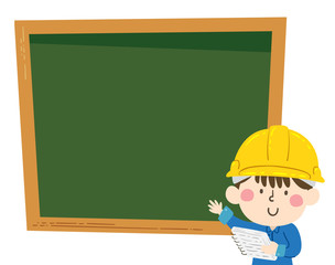 Wall Mural - Kid Boy Construction Engineer Notes Illustration