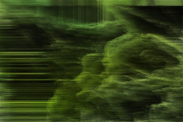 Aufkleber - abstract background with digital screen bad damaged noise and very dark green, moderate green and dark olive green colors