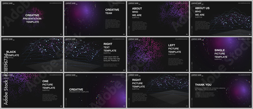 Fotomural Presentation design vector template, multipurpose template for presentation slide, flyer, brochure cover design, infographic presentation
