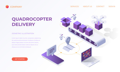 Poster - Landing page for drone delivery