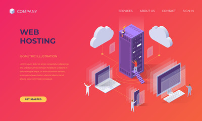 Poster - Landing page for cloud web hosting