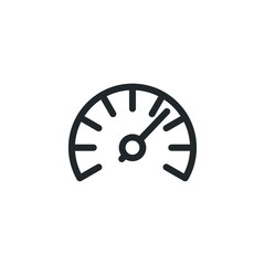 Poster - Speed test internet measure icon template color editable. Speedometer symbol vector sign isolated on white background illustration for graphic and web design.